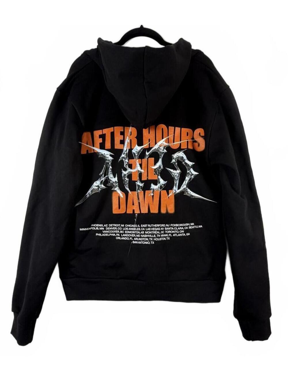 The Weeknd After Hours Til Dawn Tour XO Zip-Up Hoodie Black Official Merch‎ Sz M